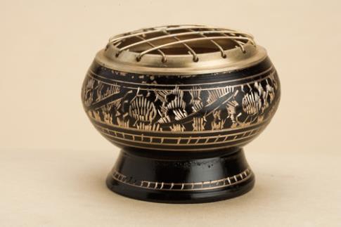 INCENSARIO BOL GRABADO 5.5X5 CMS