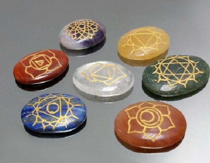 Juego mandala 7 chacras (bolsa 7 símbolos)